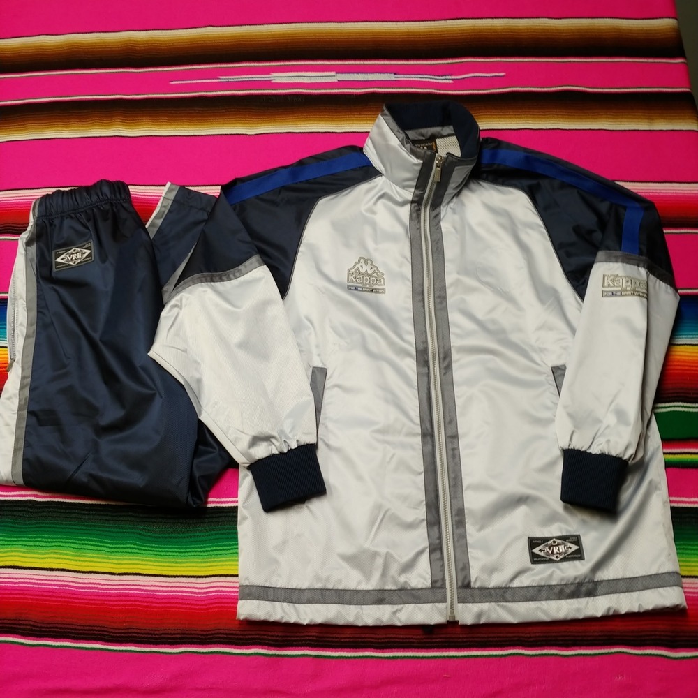 Vintage Kappa Tracksuit Set Top & Pants Men S Logos 90s‎ Retro Swishy Japan Made